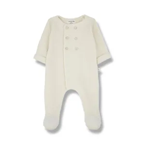 1  in the family Abel Jumpsuit With Feet - Ecru