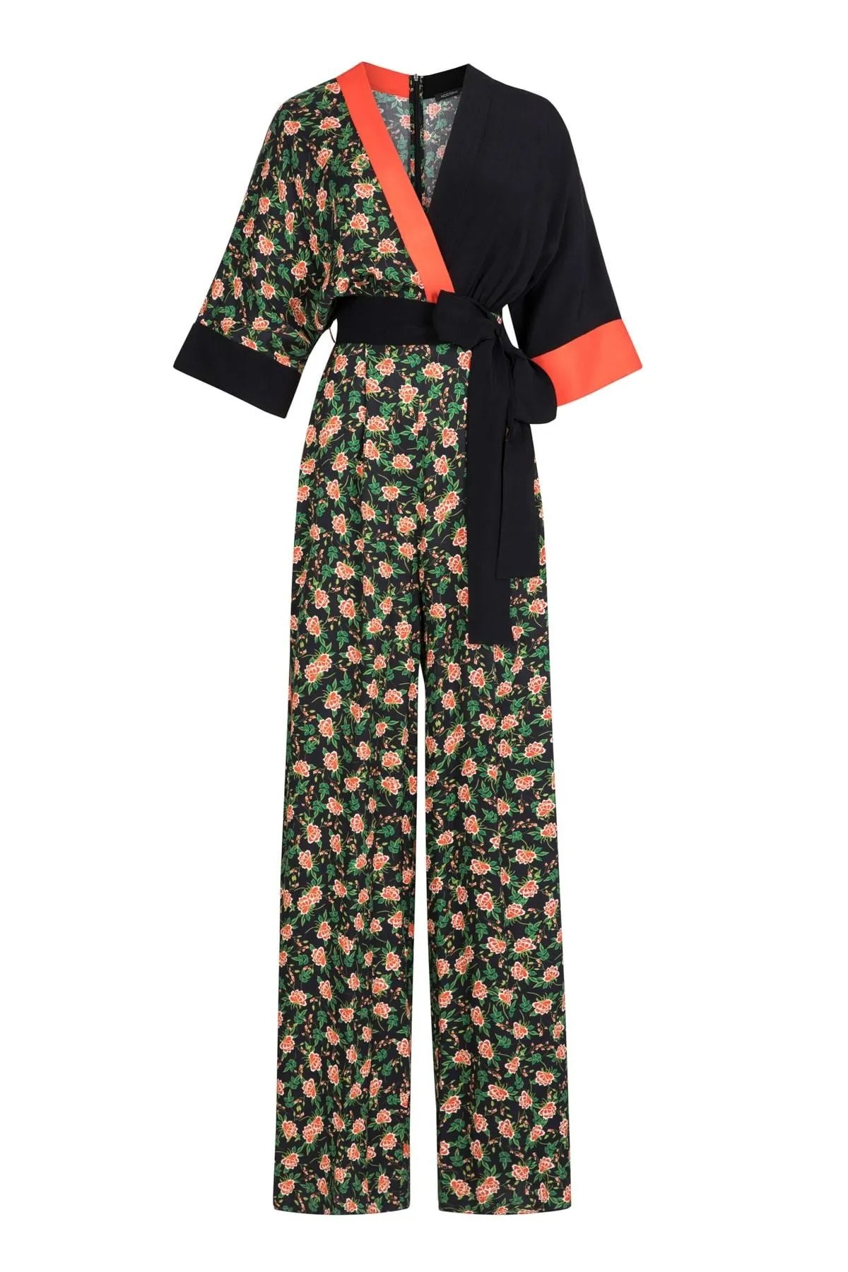 16168 Multi Colour Contrast Pattern Jumpsuit