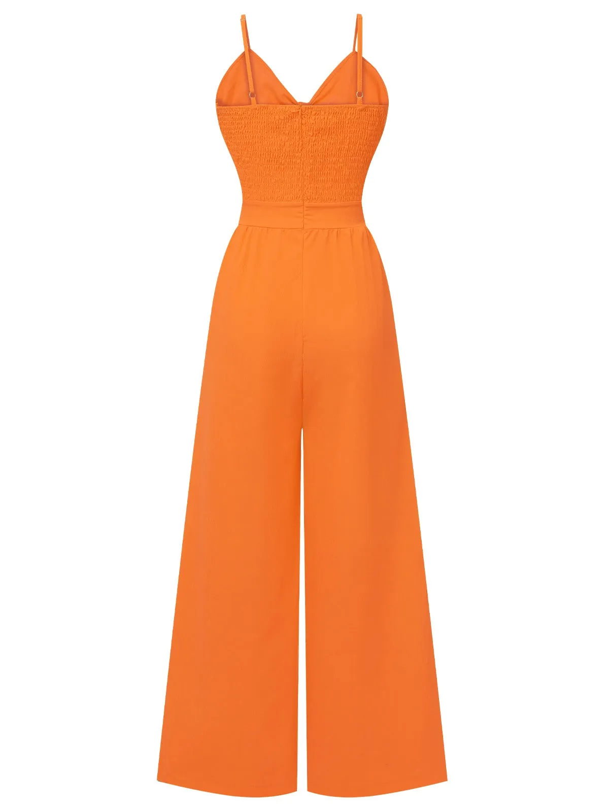 1950s Chest Bow Spaghetti Strap Jumpsuit