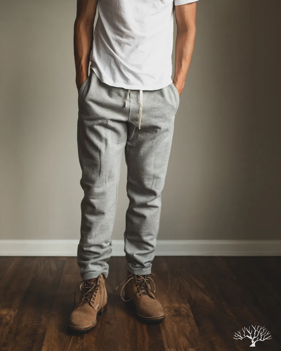 3S50 Loopwheel Heavy Sweatpants - Grey Melange