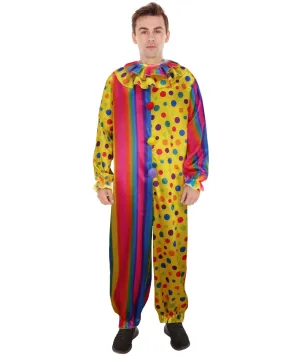 Adult Men's Spots The Clown Jumpsuit Funny  Costume | Multi Halloween Costume