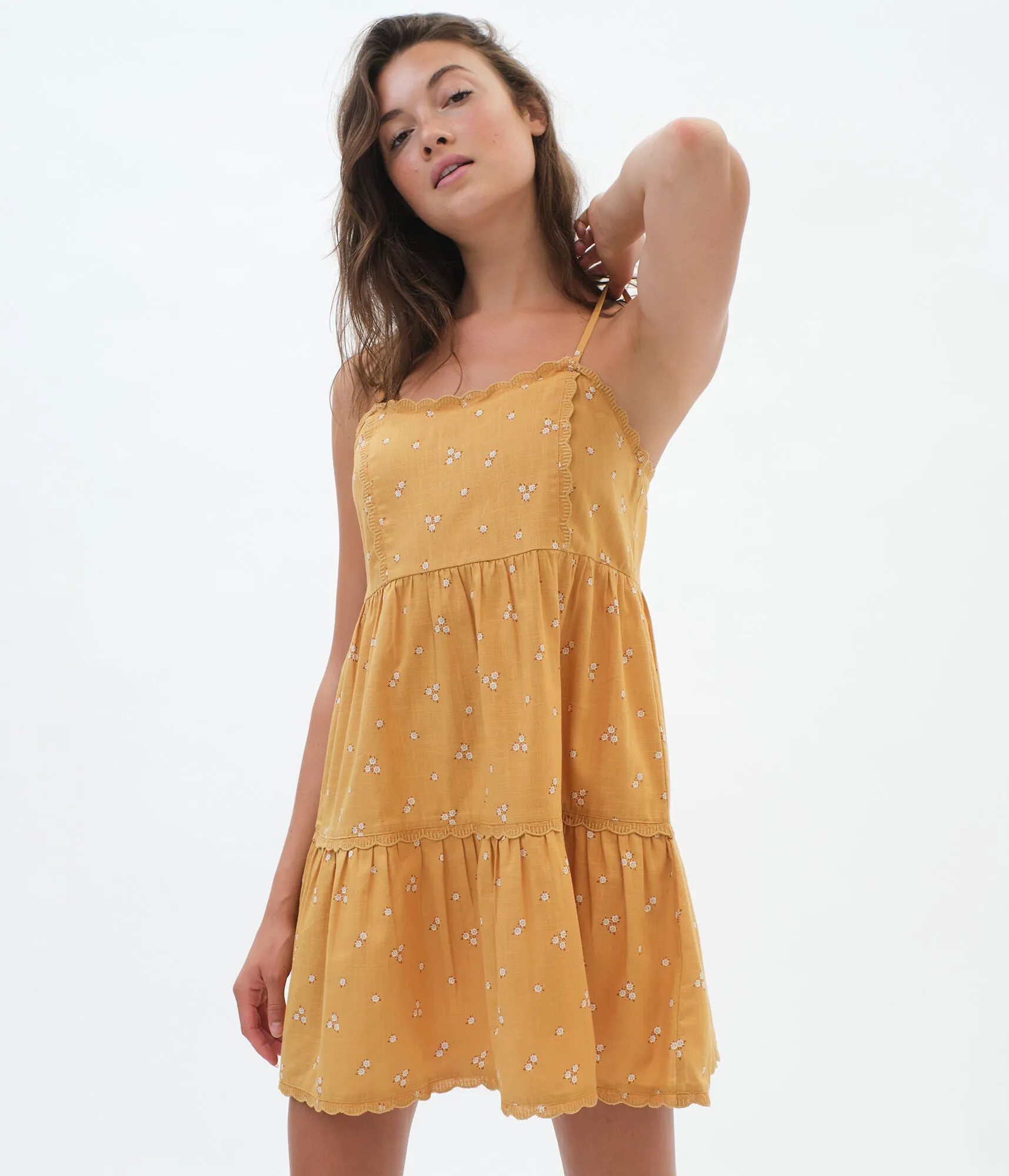 Aeropostale Floral Square-Neck Babydoll Dress