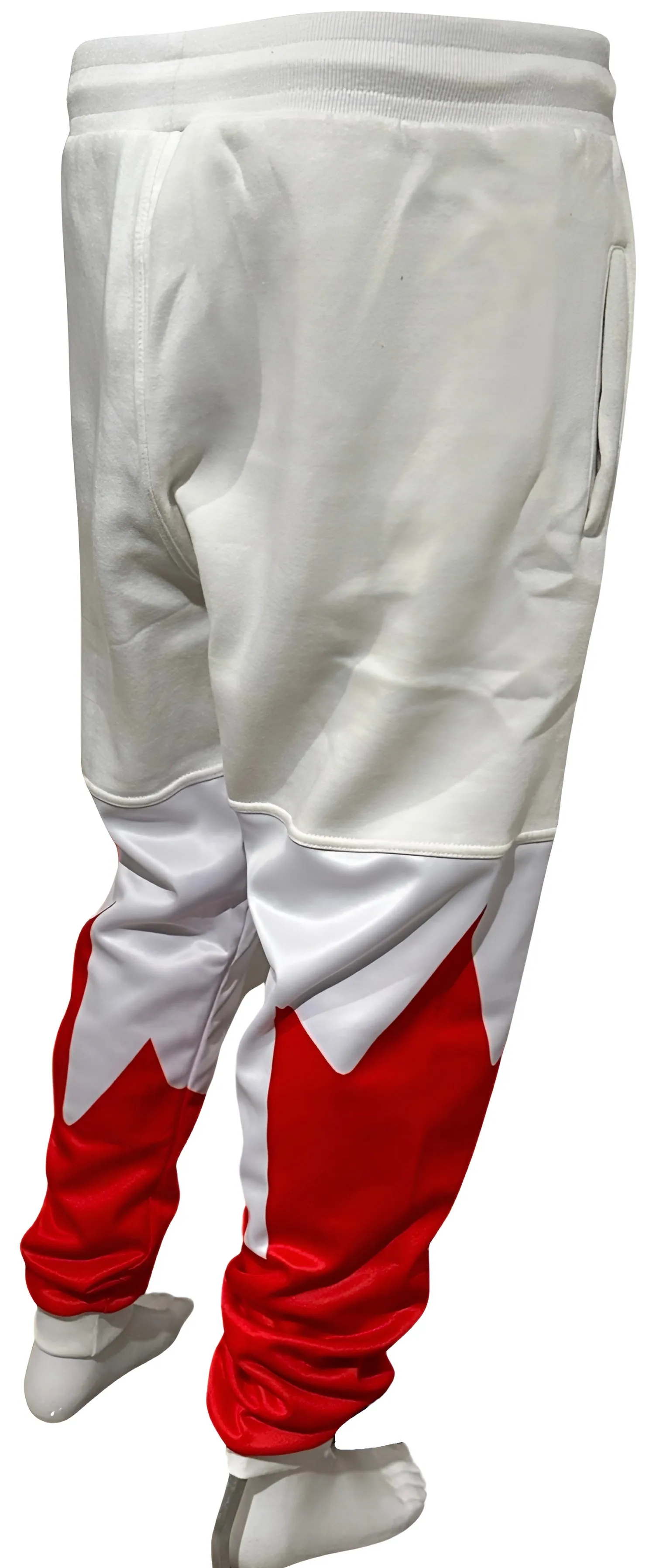 ^ALL HEART^ ~CANADIAN WORLD JUNIOR HOCKEY~ (WHITE-RED) JOGGER SWEATPANTS