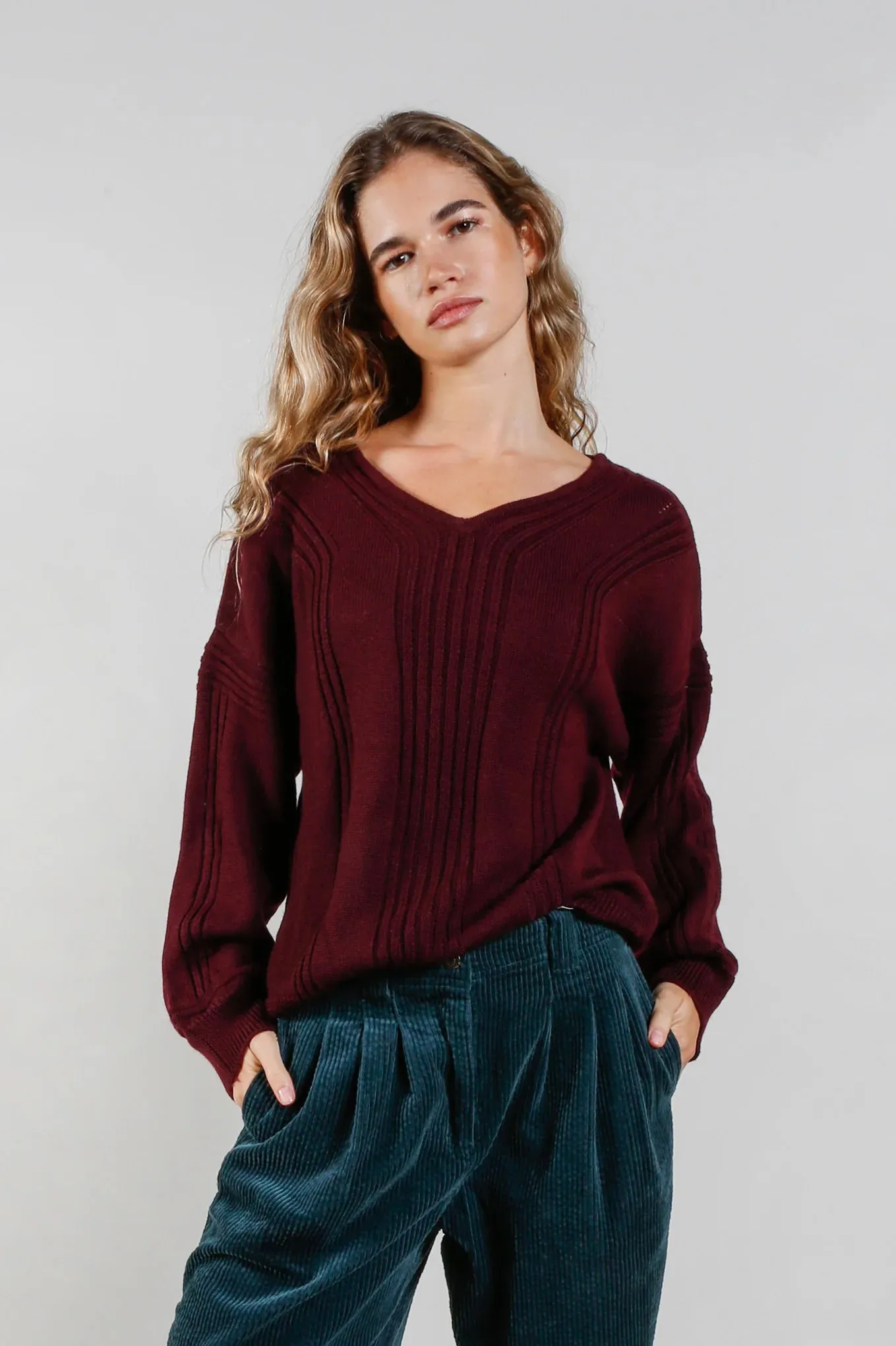 Anya Fine Merino Wool Jumper Walnut