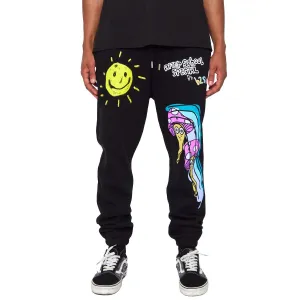 ASS-  Trippy Sweat Pants - BLACK