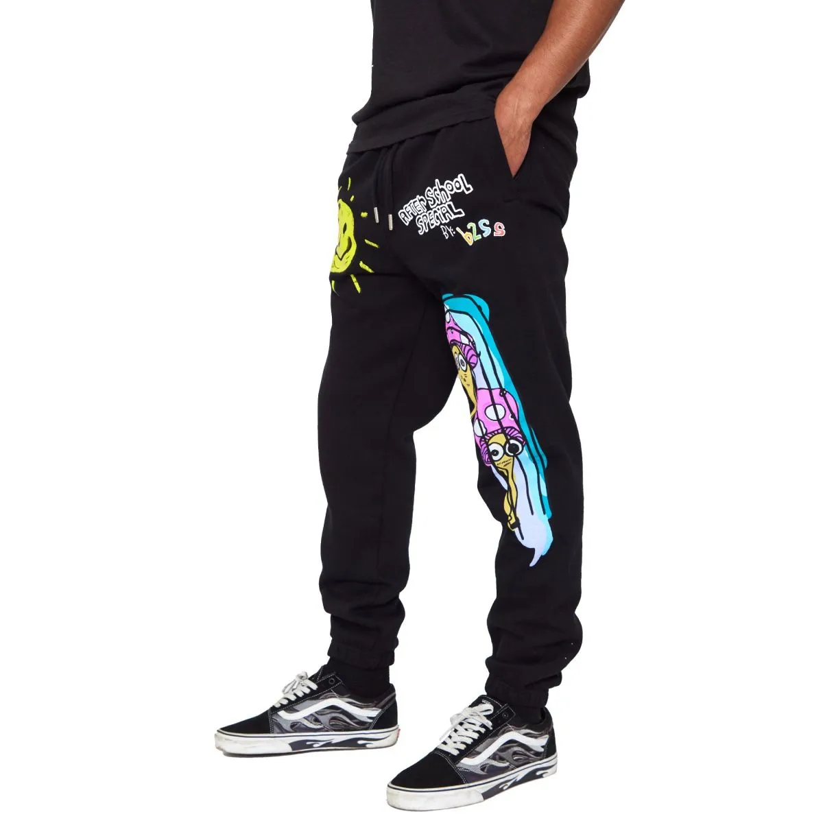 ASS-  Trippy Sweat Pants - BLACK