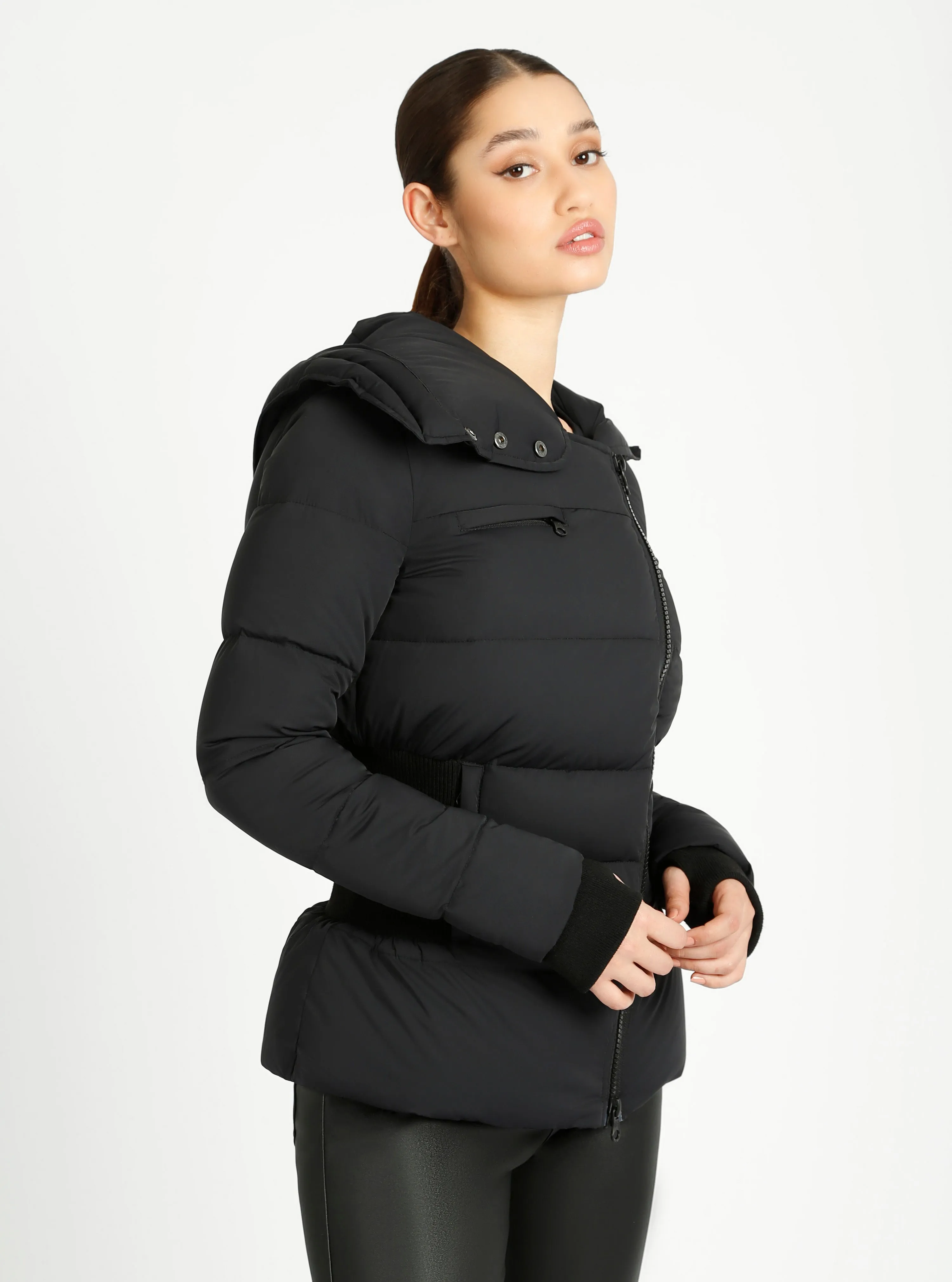 Asymmetrical Mid Puffer Parka