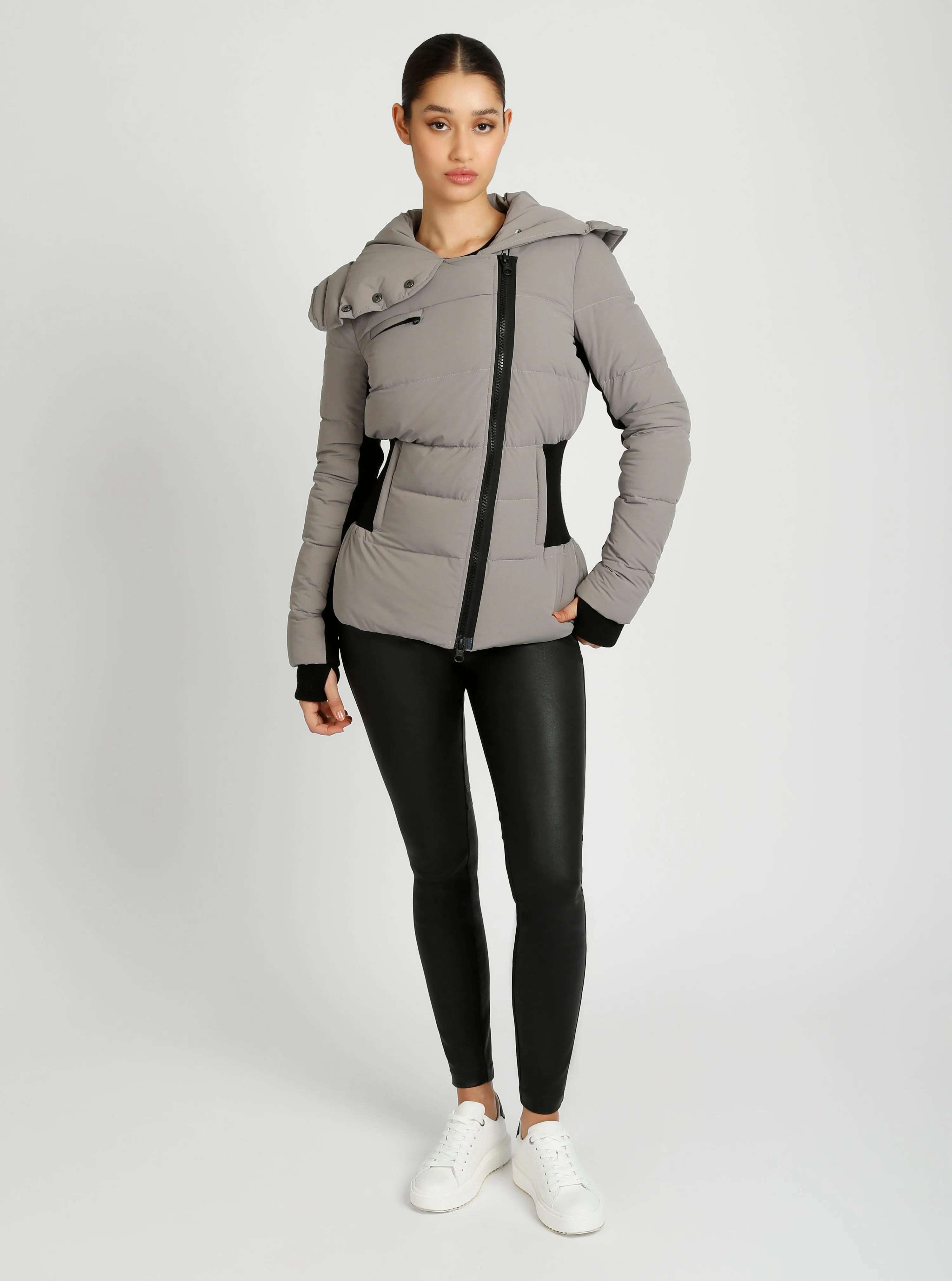 Asymmetrical Mid Puffer Parka