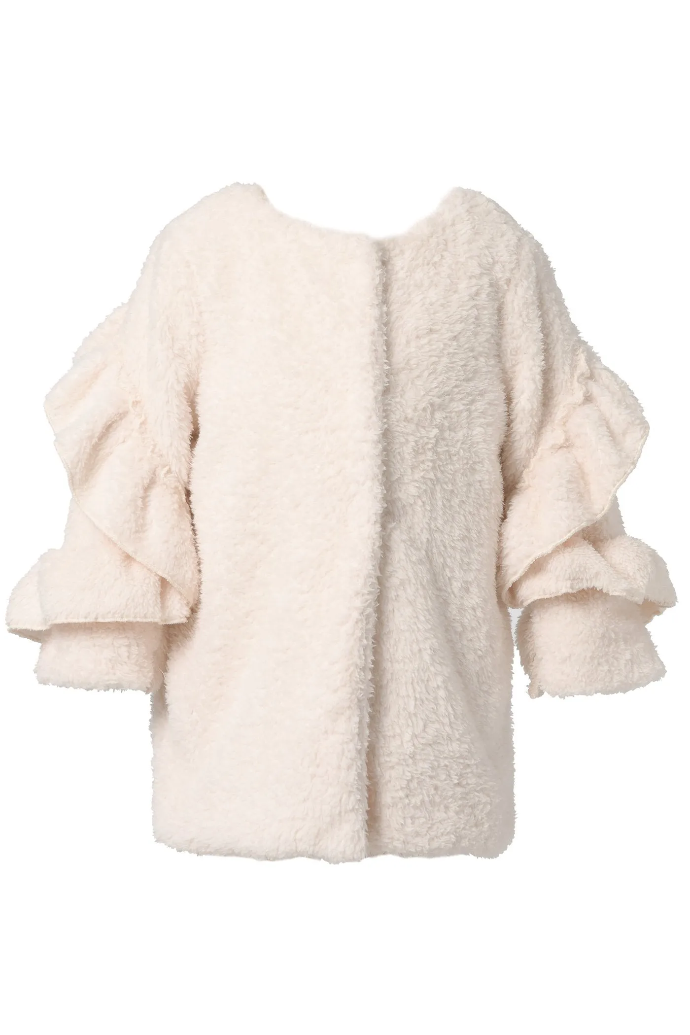 Baby Girl's Sherpa Ruffle Detail Coat