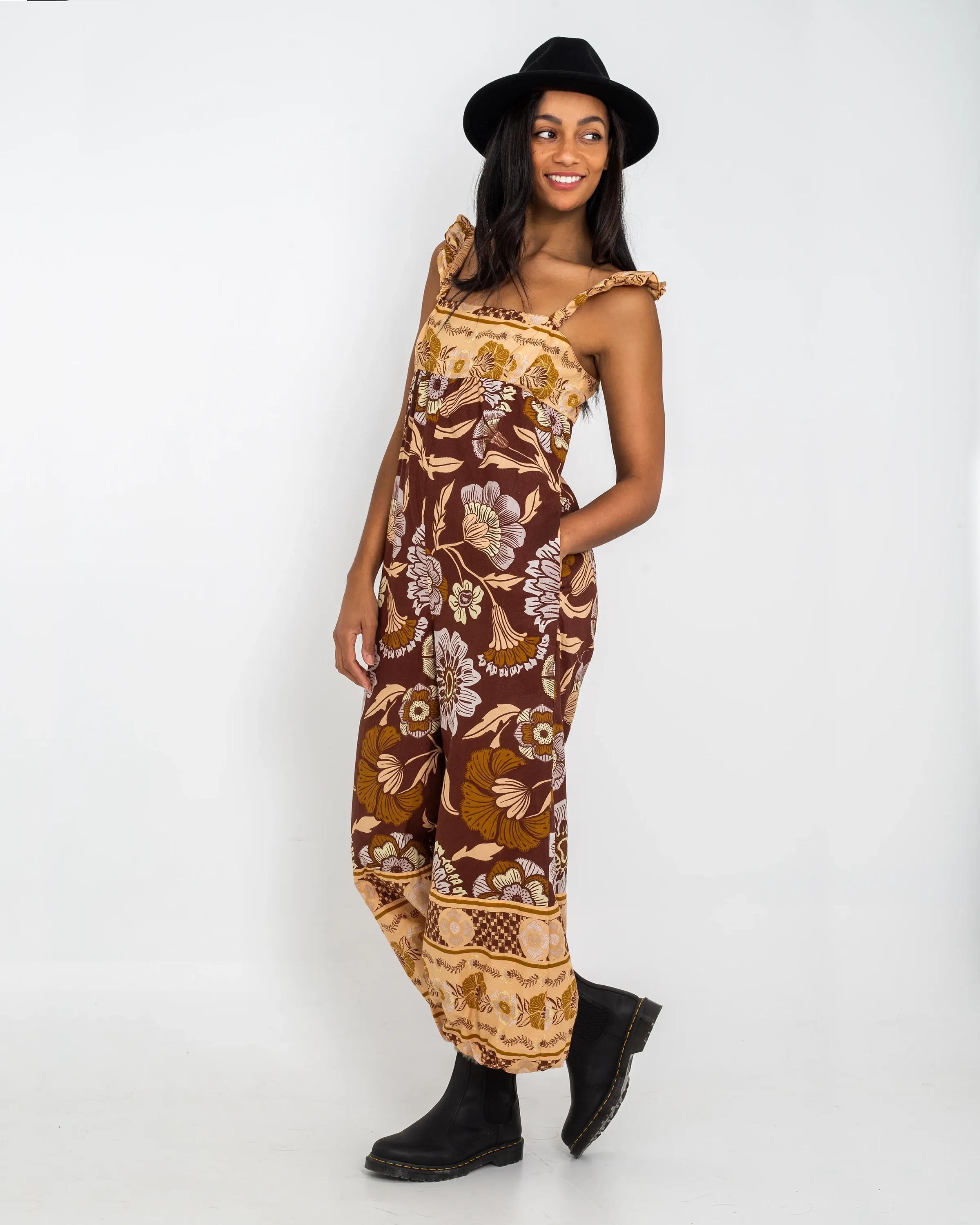 Bali Albright Jumpsuit in Coffee Combo