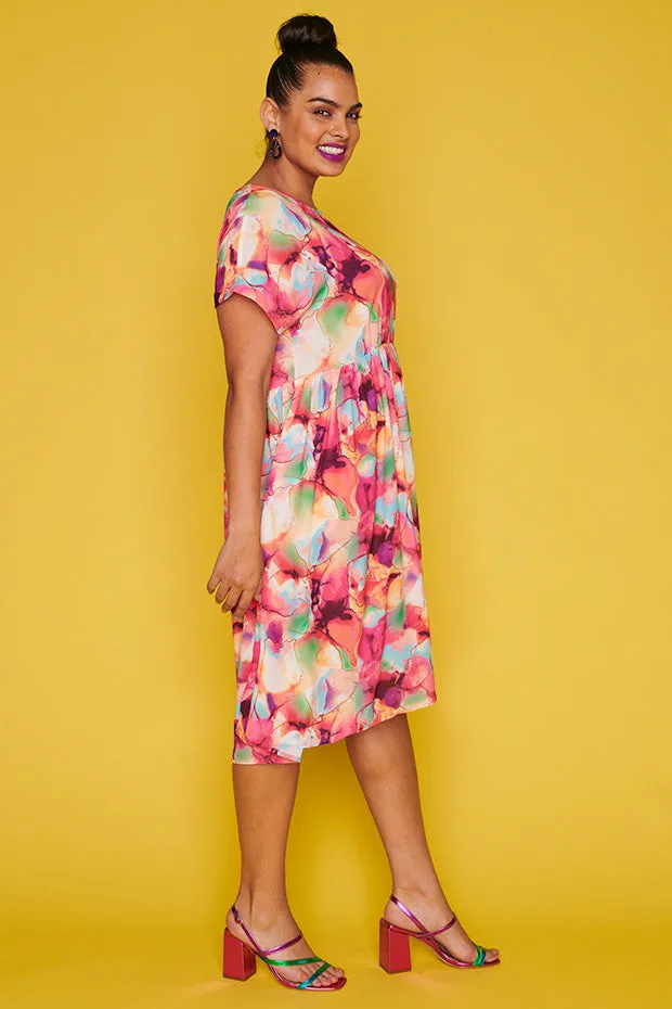 Bam Floral Painting Dress