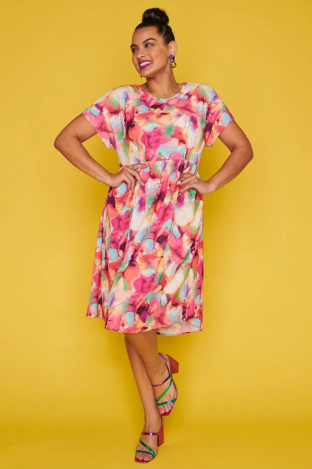 Bam Floral Painting Dress