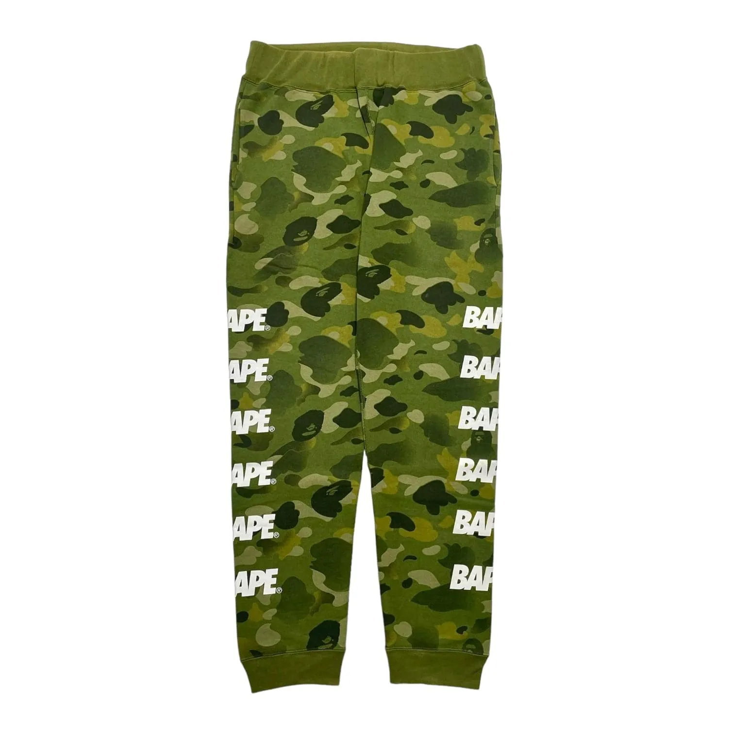 BAPE Side Logo Camo Sweatpants Green