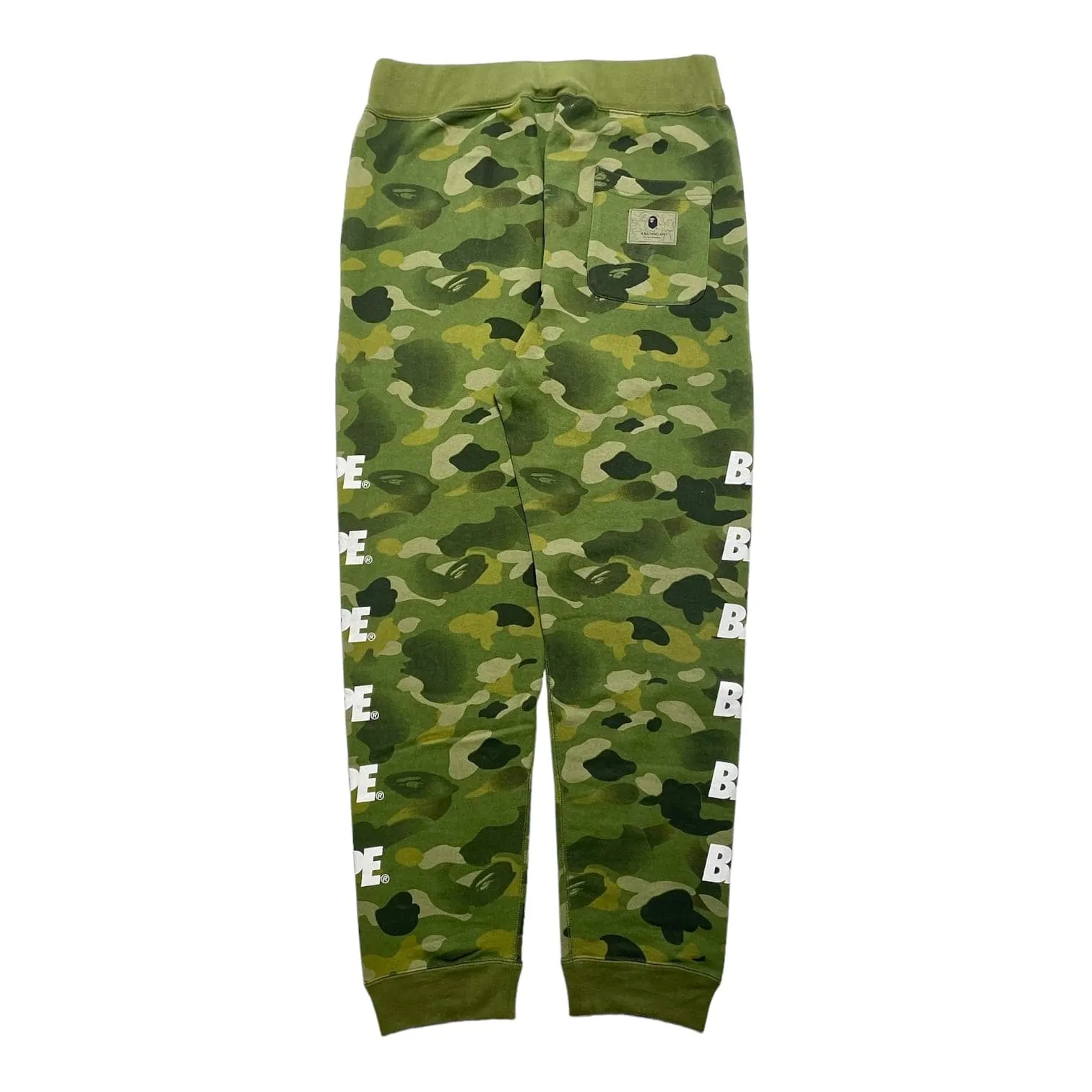 BAPE Side Logo Camo Sweatpants Green