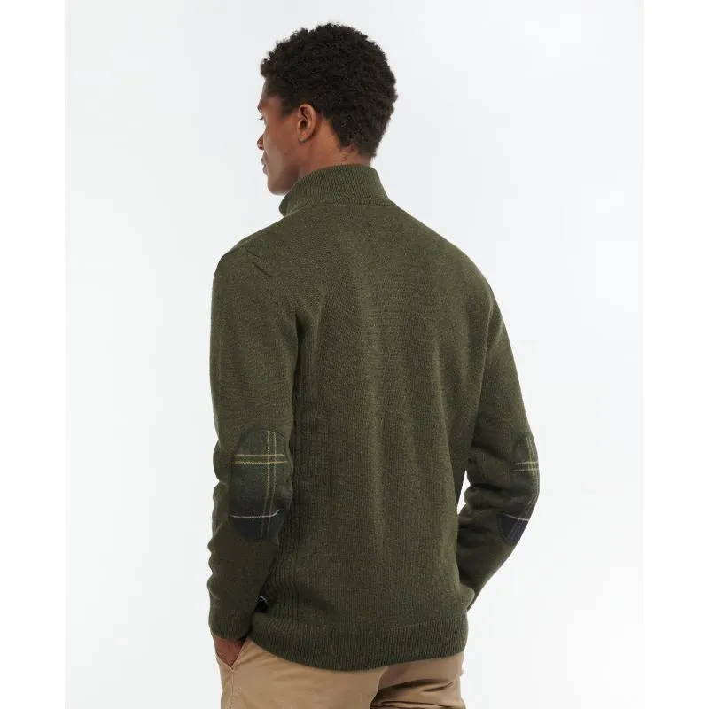 Barbour Holden Half Zip Knitted Mens Jumper - Olive Marl