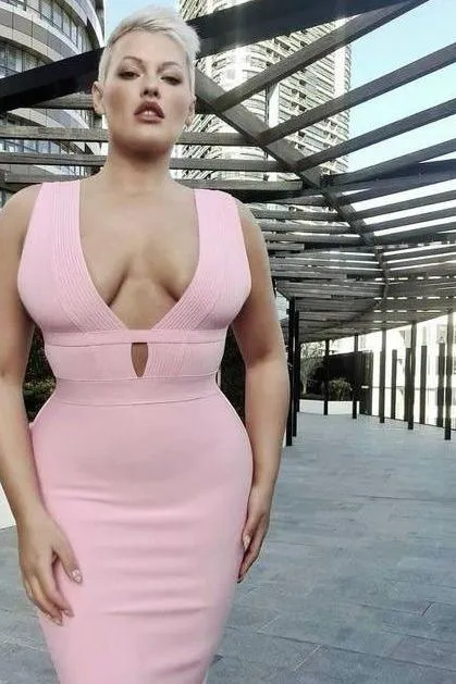 Bay Bandage Dress - Ballet Pink