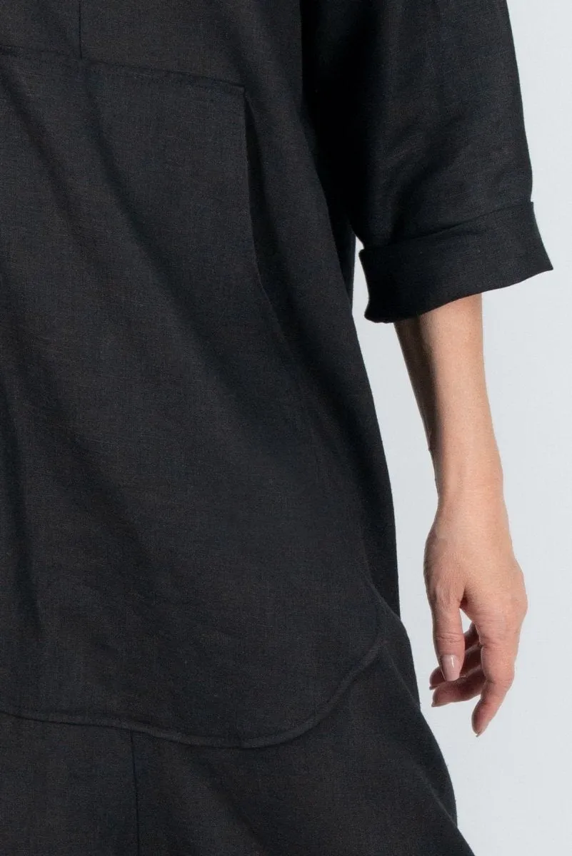 Black Linen Jumpsuit LISA