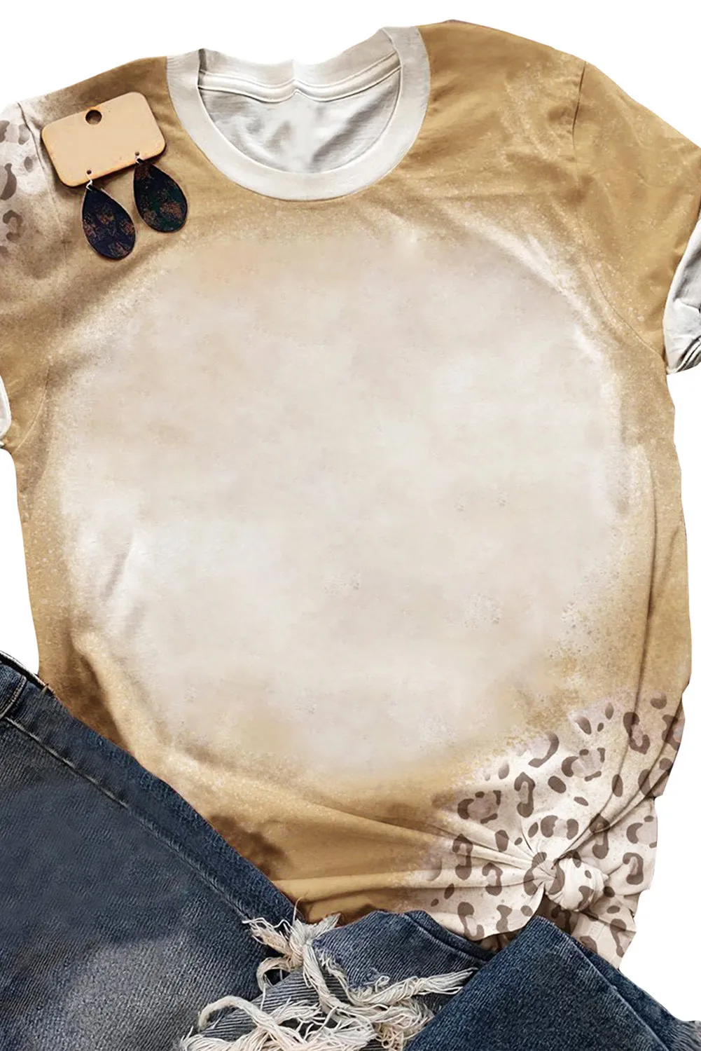 Bleached Crew Neck T Shirt