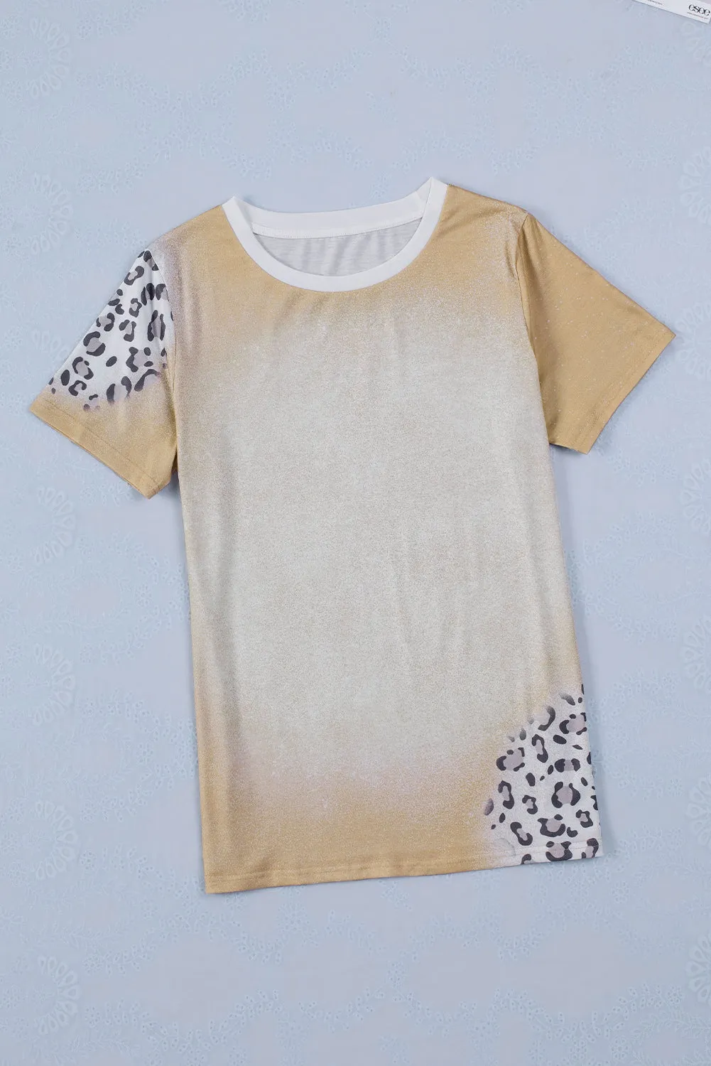 Bleached Crew Neck T Shirt