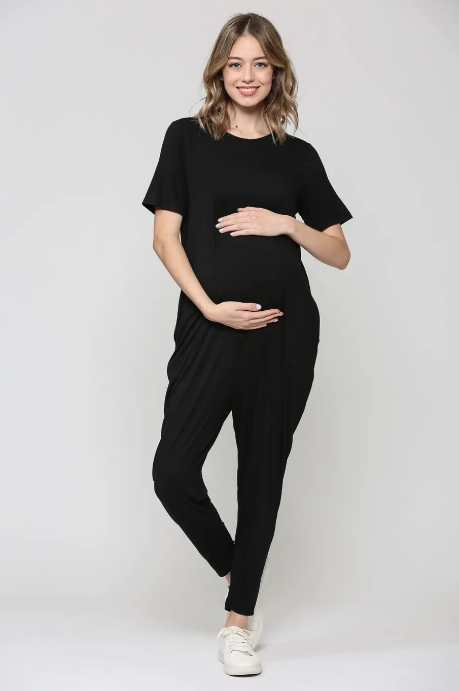 Breanna Keyhole Back Maternity Jumpsuit