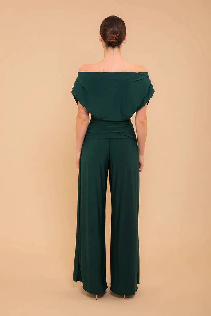 CARBON JERSEY JUMPSUIT (FOREST GREEN) CURVE