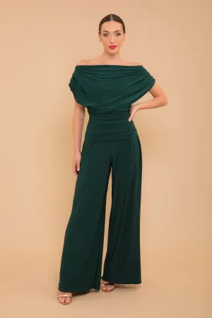 CARBON JERSEY JUMPSUIT (FOREST GREEN) CURVE