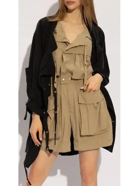 Cargo Short Jumpsuit in Khaki