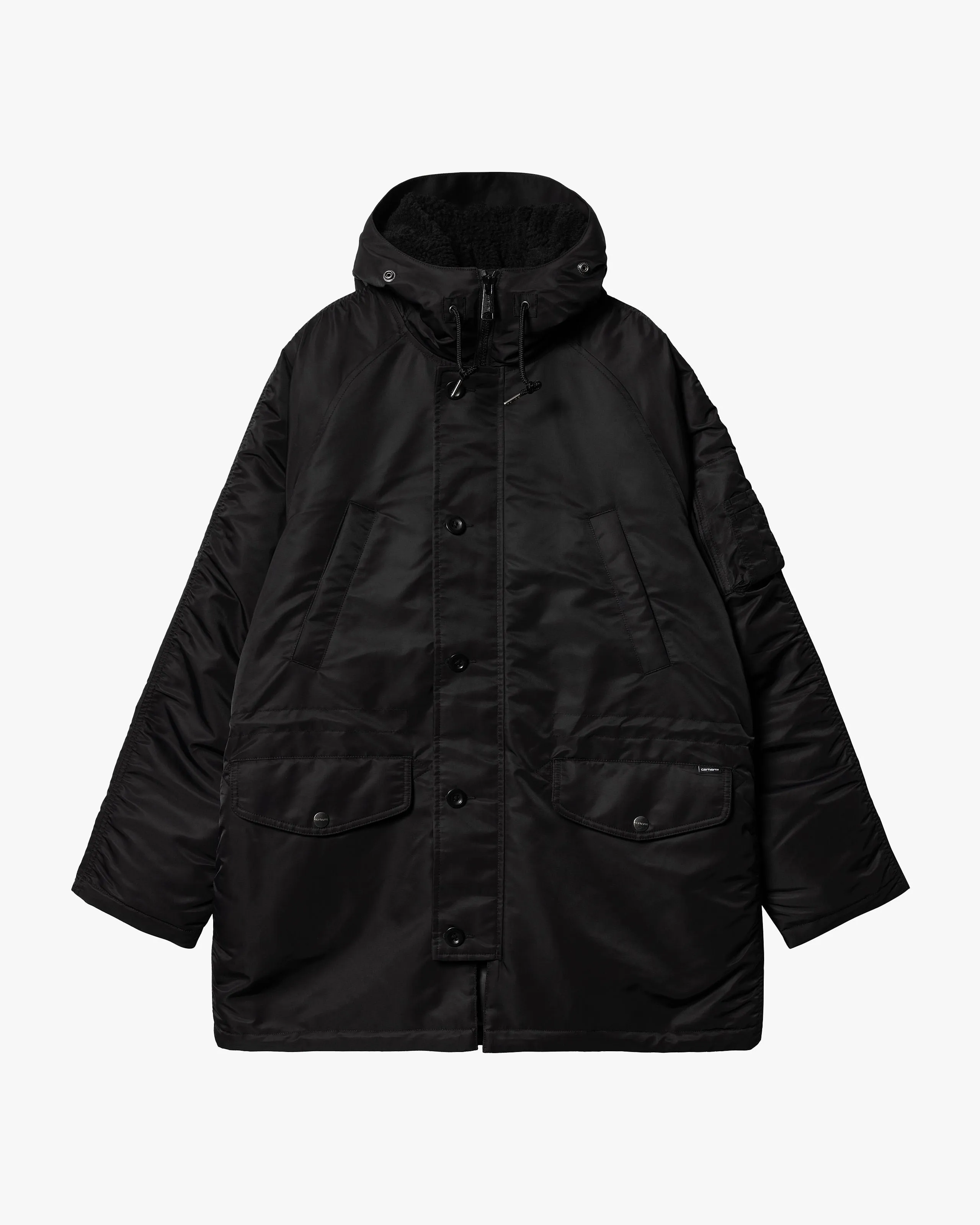 Carhartt WIP Hooded Olten Parka - Black