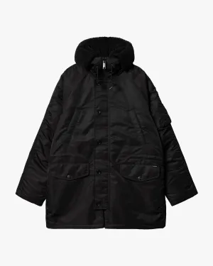 Carhartt WIP Hooded Olten Parka - Black