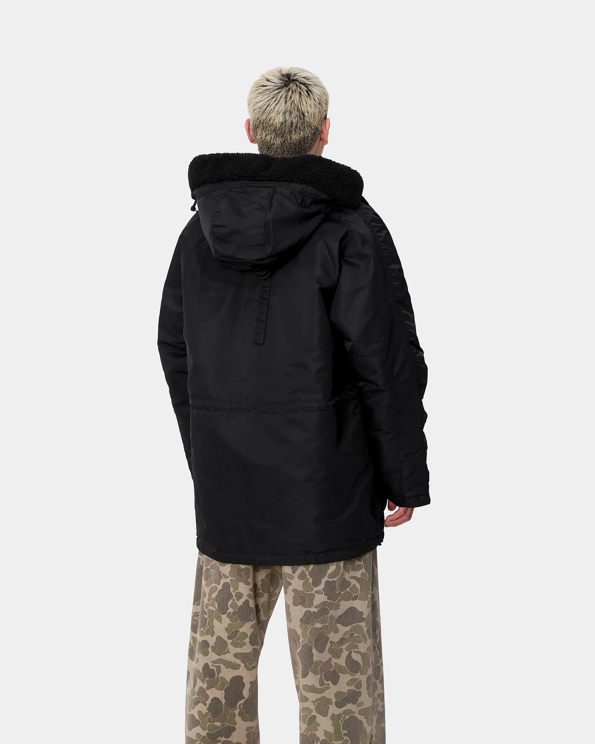 Carhartt WIP Hooded Olten Parka - Black