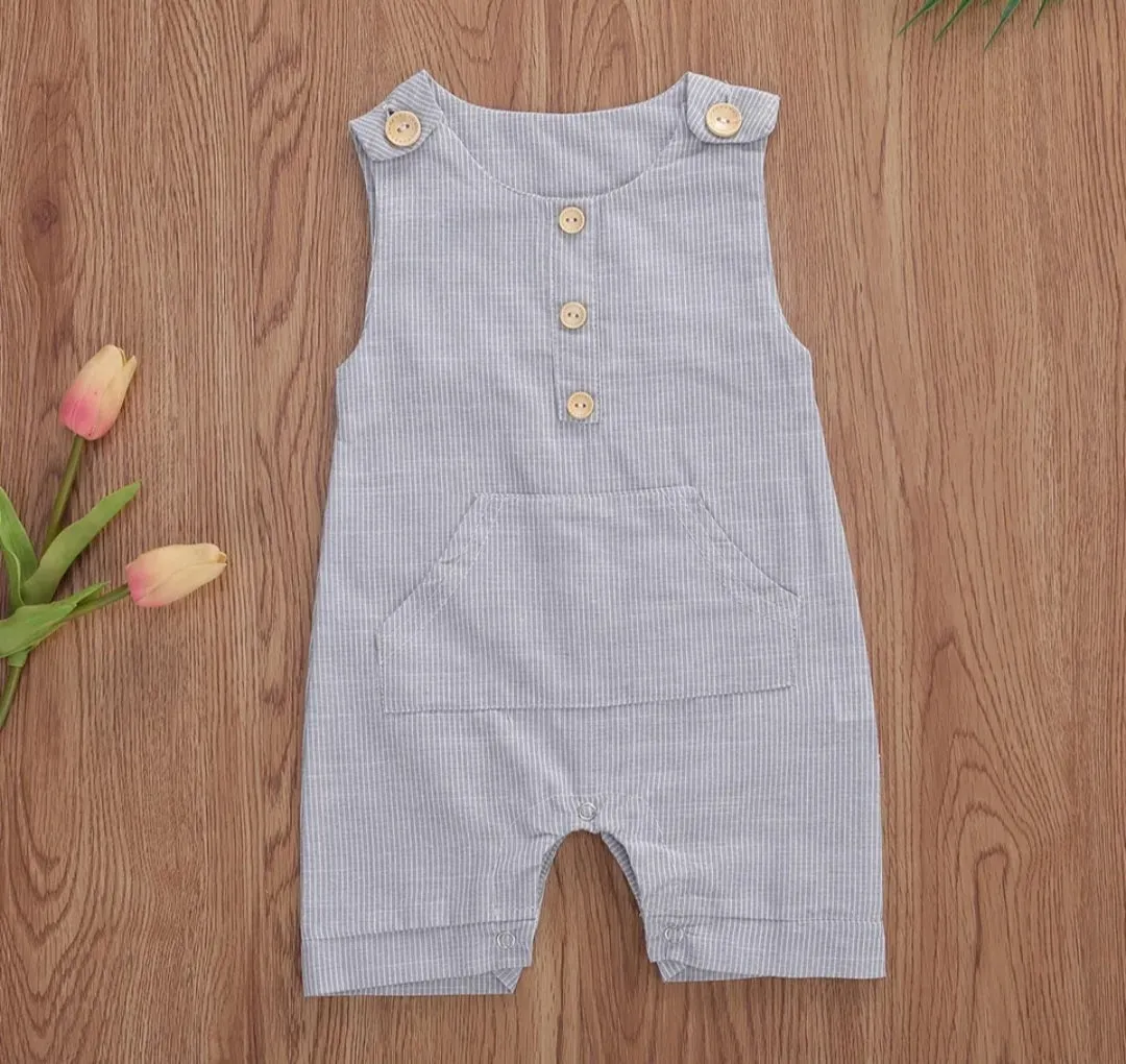 Casual Wear Boys Gray Jumpsuit #200088