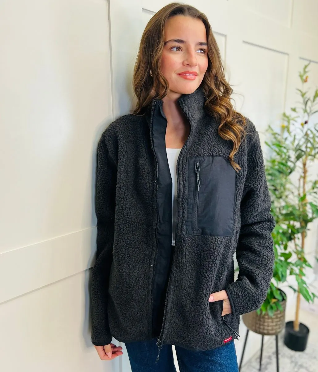 Charcoal Unisex Sherpa Fleece