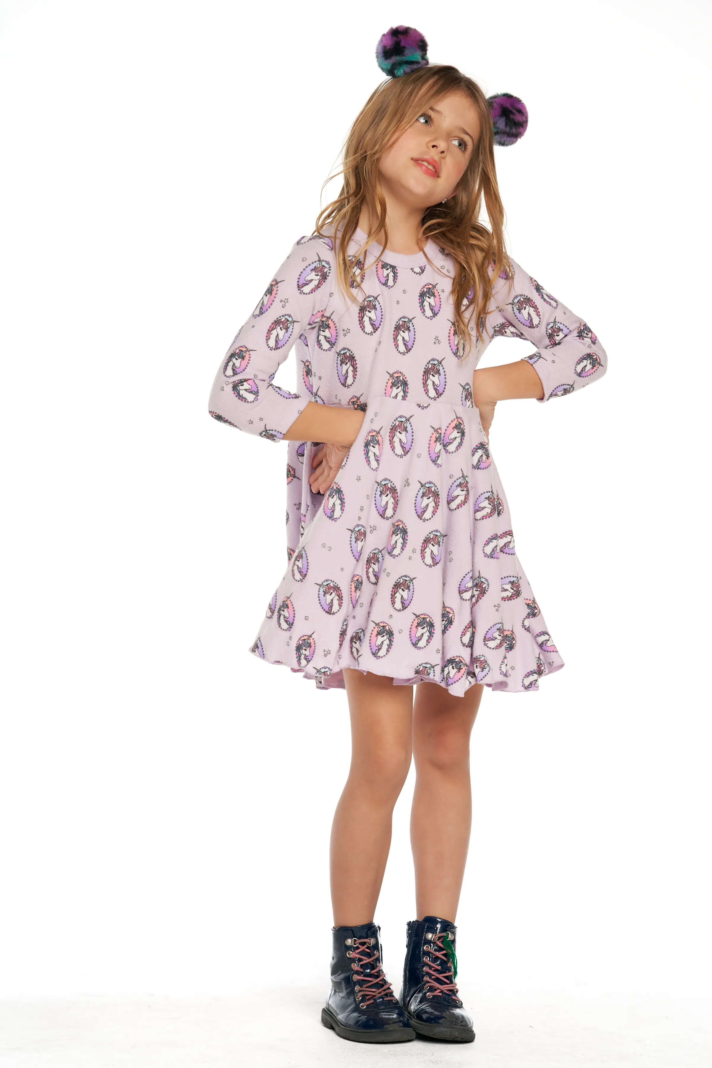 Chaser Unicorn Wreath L/S Dress