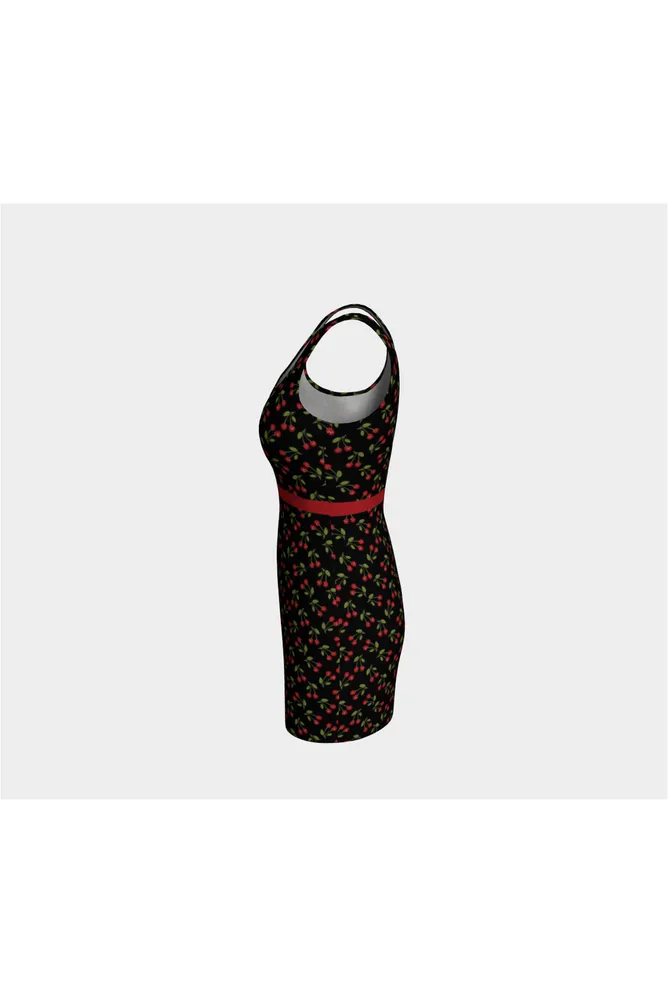 Cherry Print Bodycon Dress