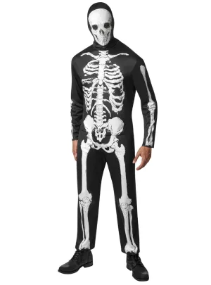 Classic Skeleton Adults Halloween Costume Jumpsuit