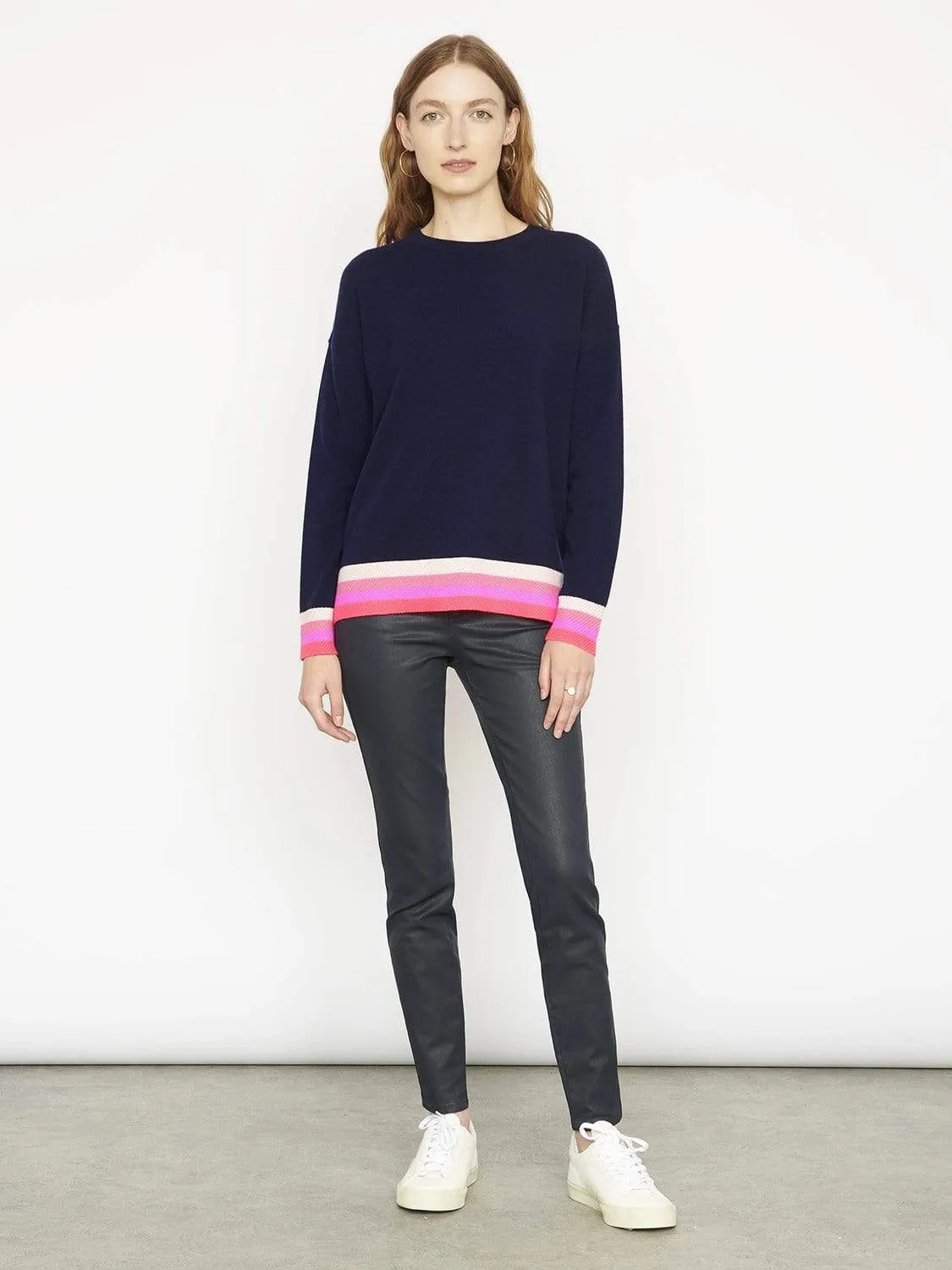 Cocoa Cashmere Navy Eleanor Jumper CC3076