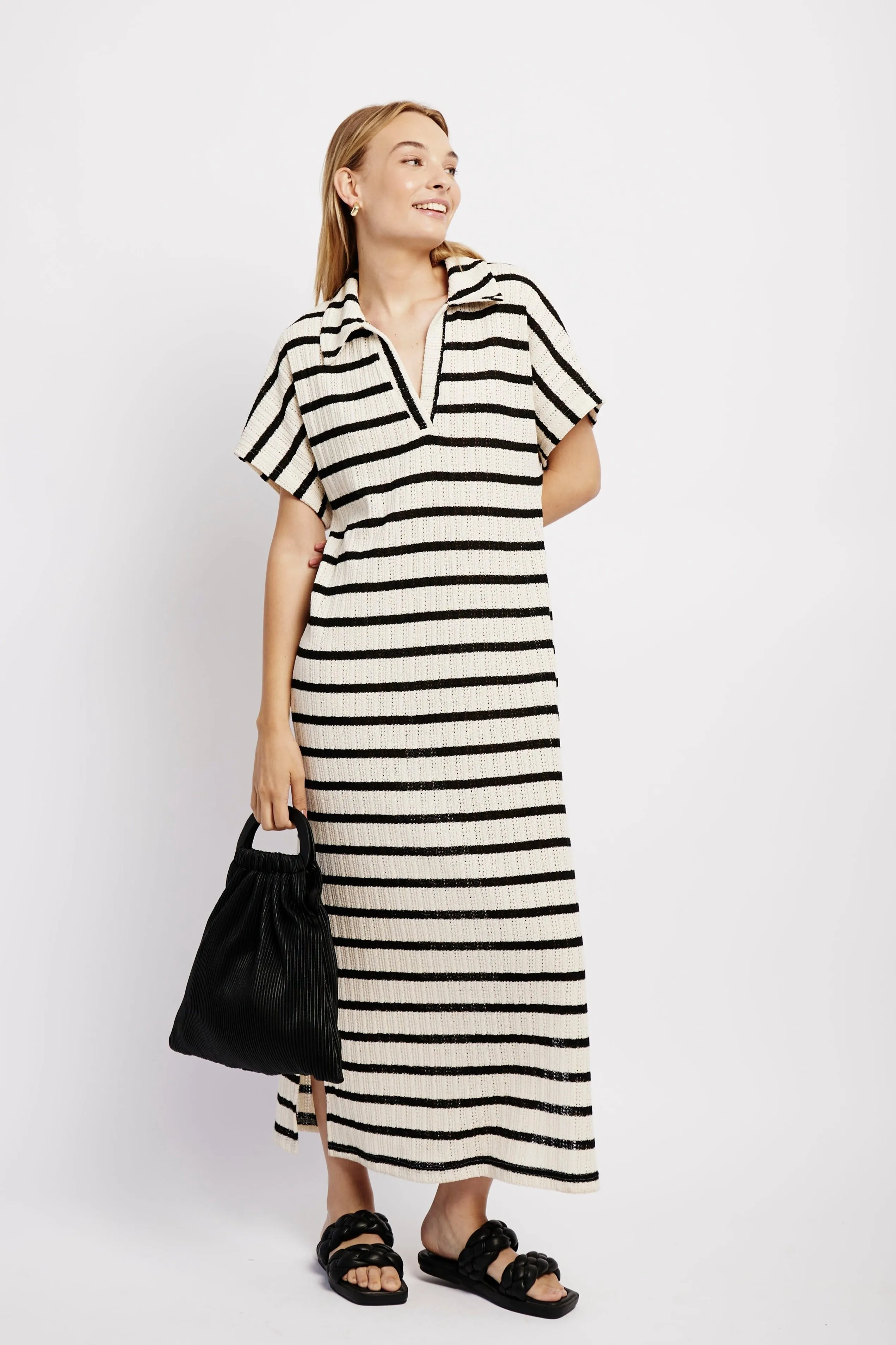 Collared Maxi Knit Dress