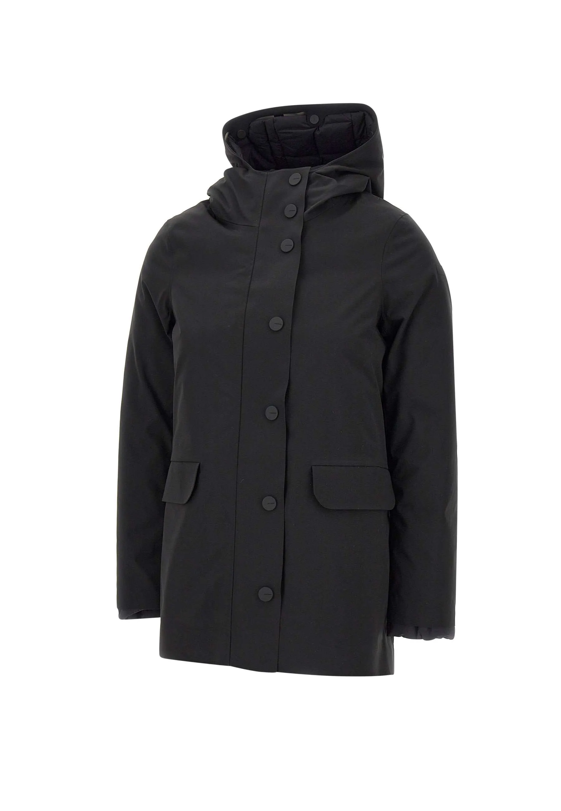 Color Detachable Parka with Hood