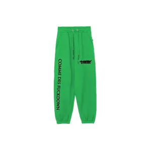 Comme Des Fuckdown Green Cotton Women Sweatpant