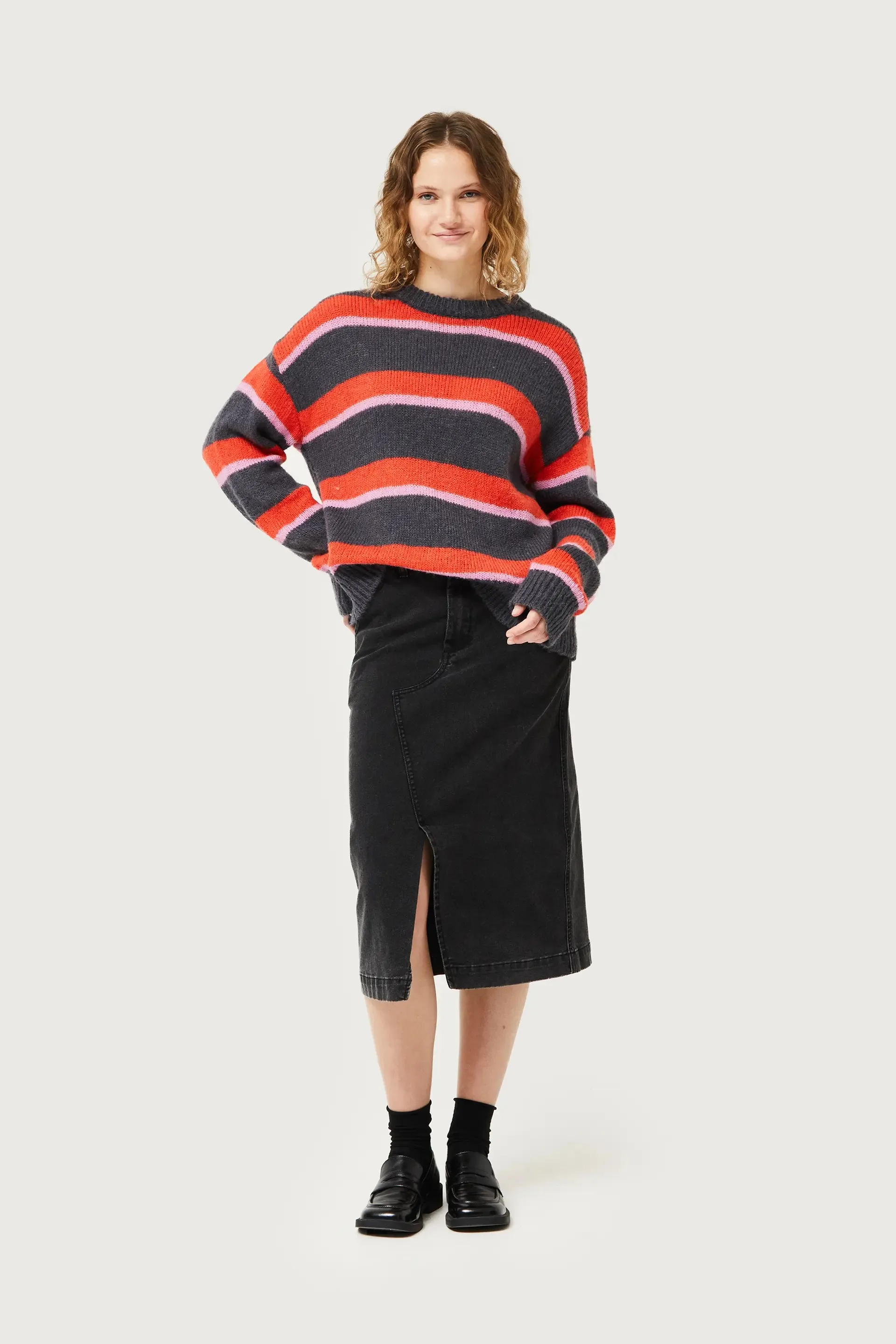 Compania Fantastica Striped Knitted Jumper