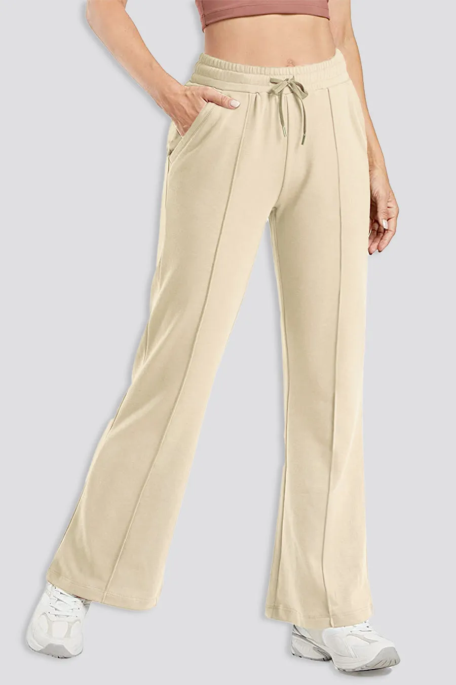 Cotton Wide Leg Lounge Sweatpants