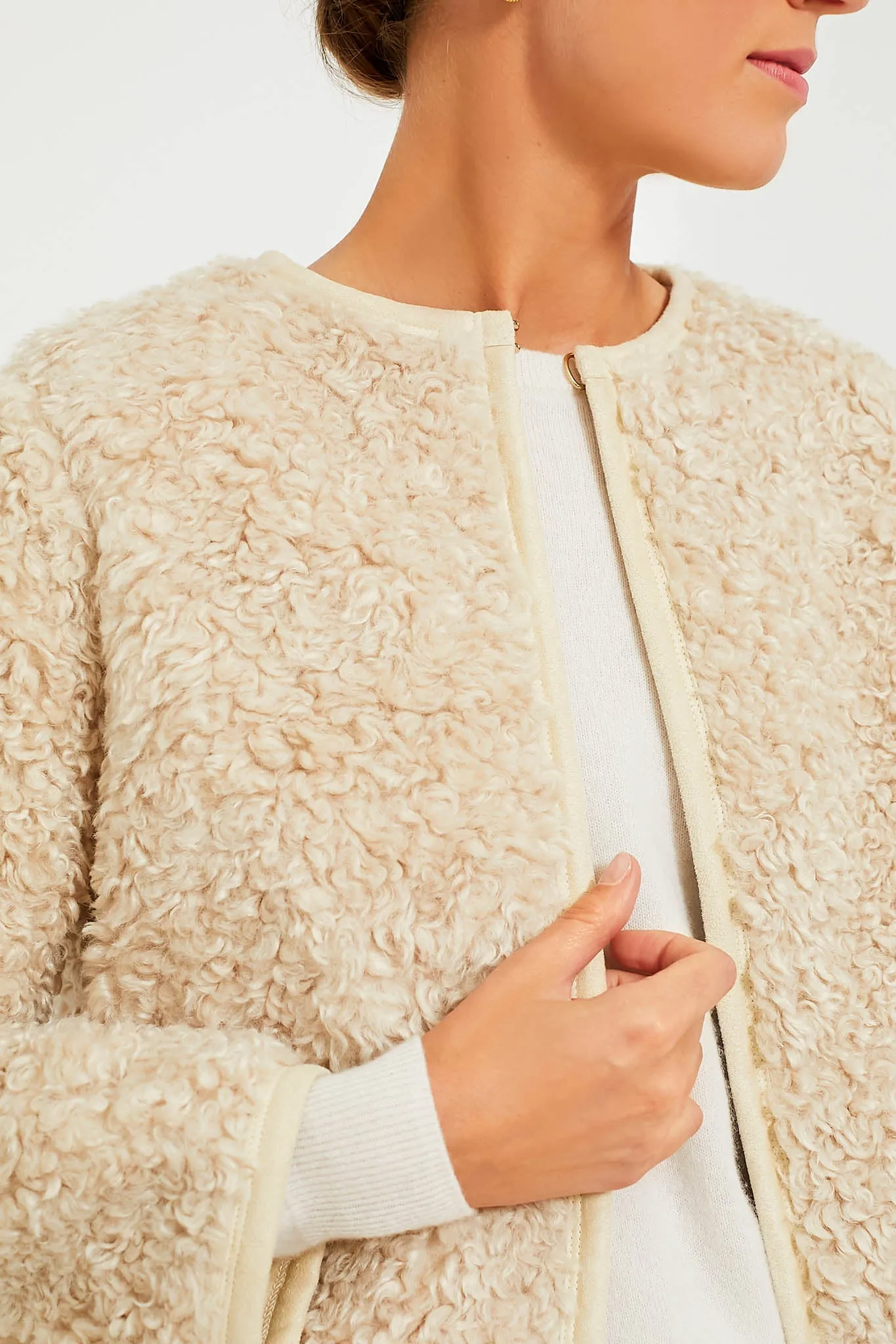 Cream Sherpa Cameron Jacket