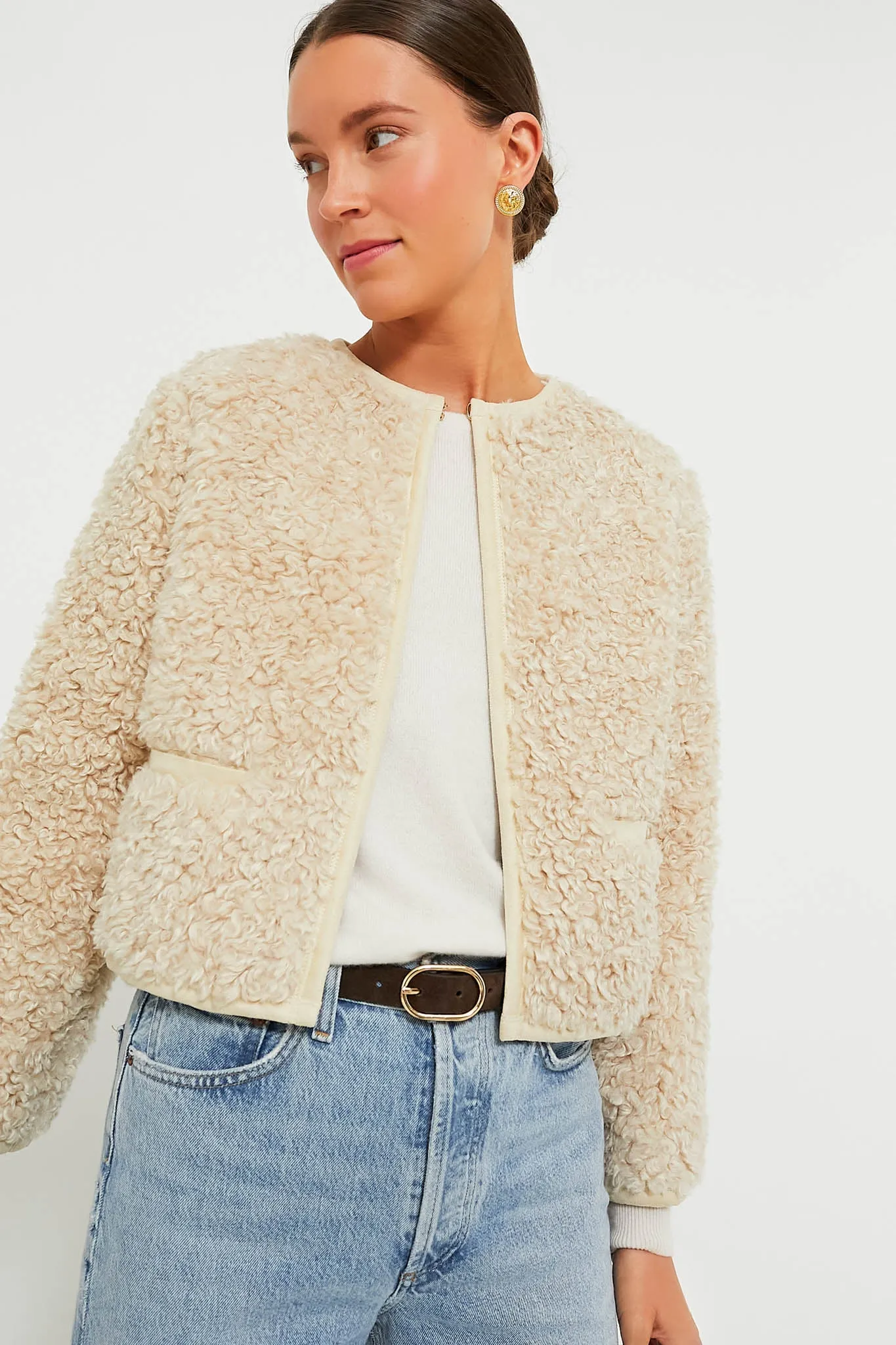 Cream Sherpa Cameron Jacket