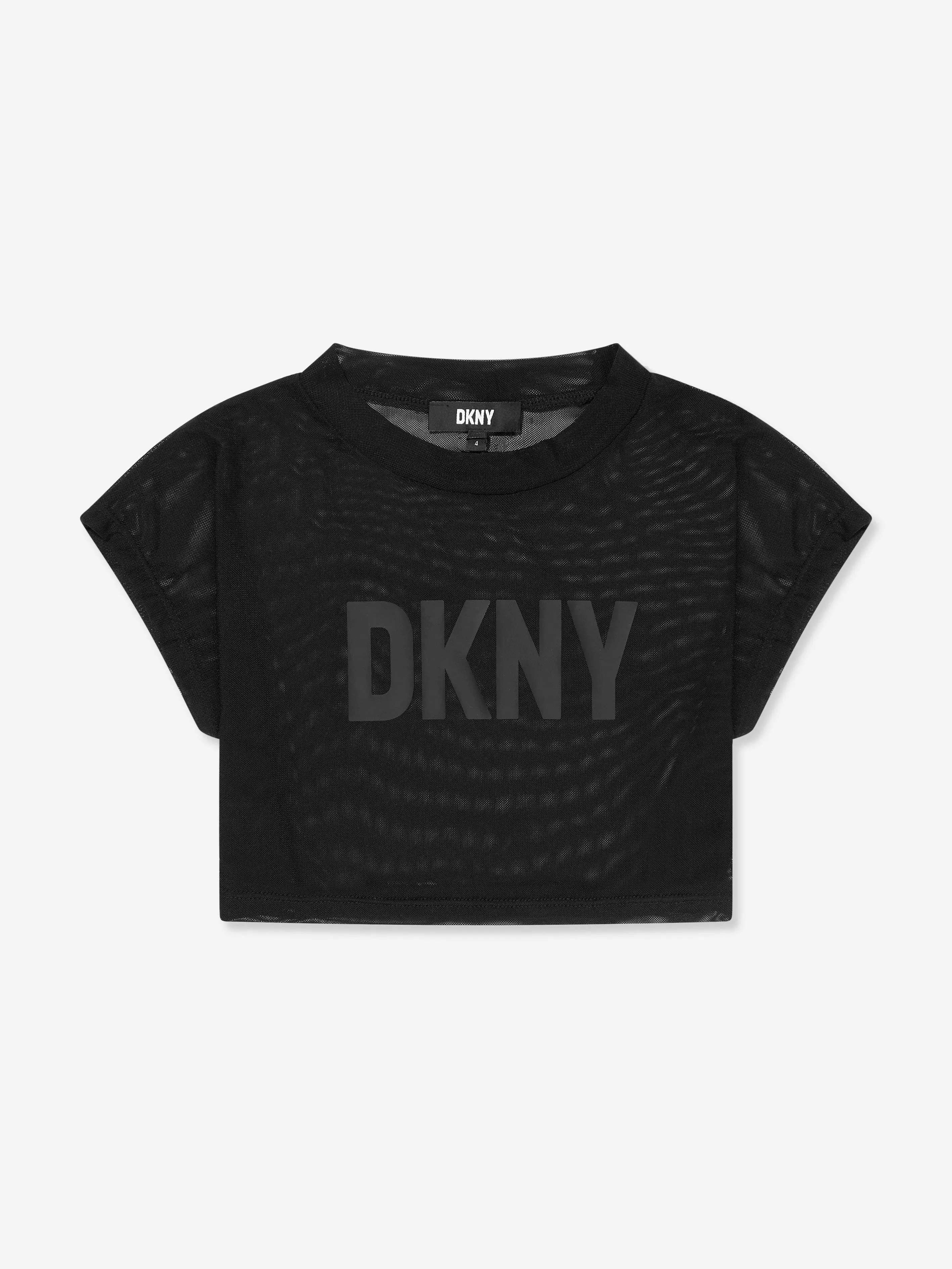 DKNY Girls Jumpsuit And T-Shirt Set in Black