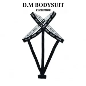 D.M Men's strap on harness Jumpsuit Ring T-Back Shoulder