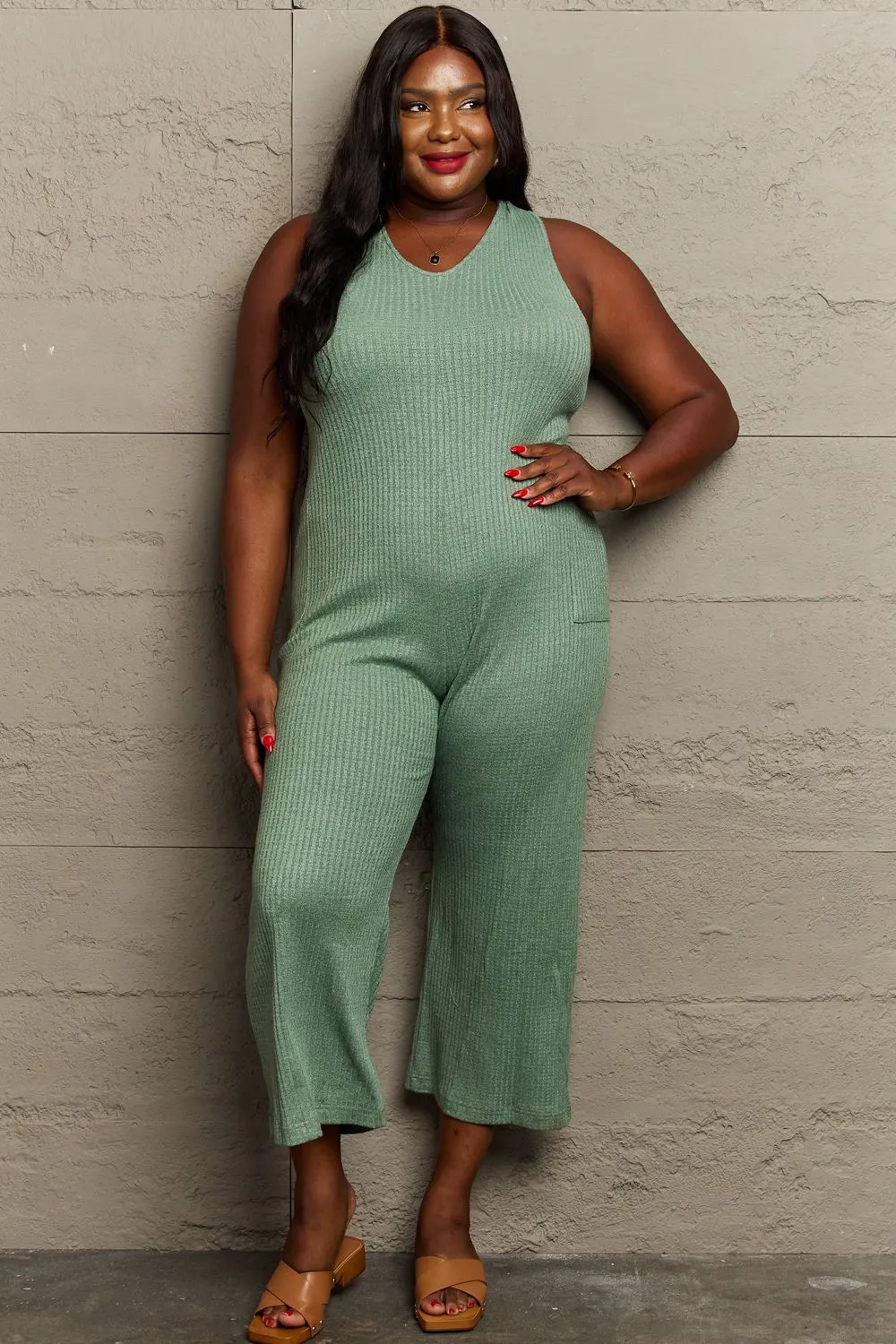 Don't Get It Twisted Rib Knit Jumpsuit by HEYSON