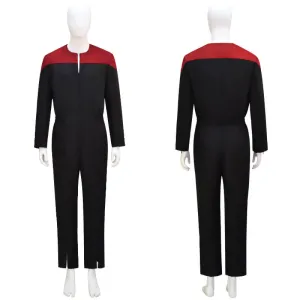 DS9 Red Jumpsuit Star Trek Deep Space Nine Duty Red Cosplay Uniform Jumpsuit ACcosplay