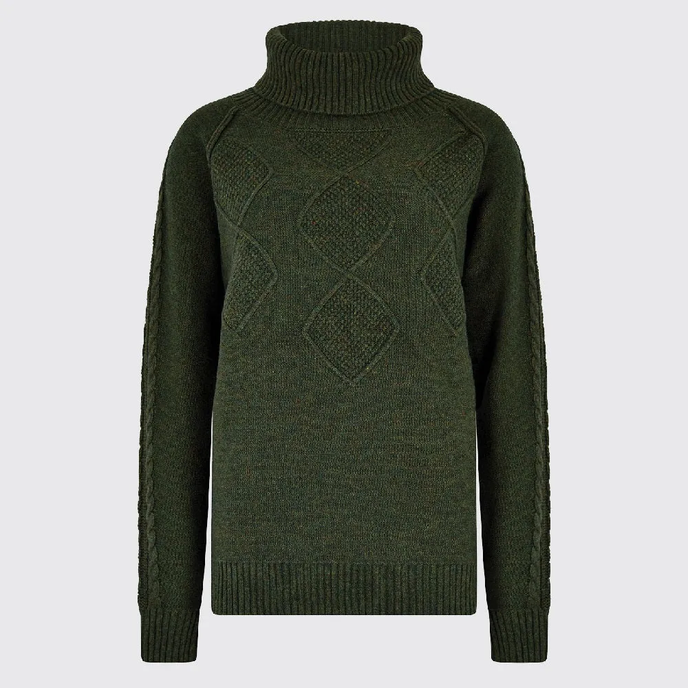 Dubarry Belleek Chunky Roll Neck Sweater - Olive