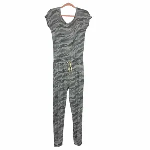 Elan Grey Camo Drawstring Waist Jumpsuit NWT- Size S