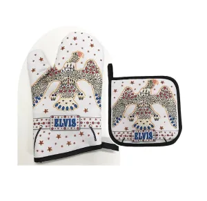 Elvis Pot Holder Oven Mitt Set White Jumpsuit                           New